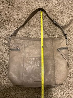 Lucky Brand Neutral Taupe Leather Shoulder Bag